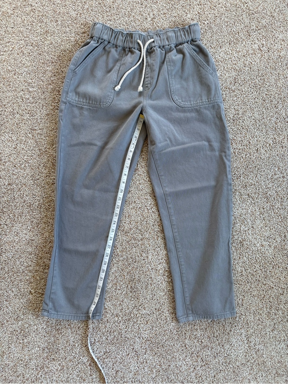 Wish List Size L Casual Drawstring Pants - Gray/ Green